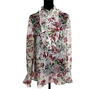 Equipment Femme Samine Floral Symphony Silk Georgette Multicolor — Size L